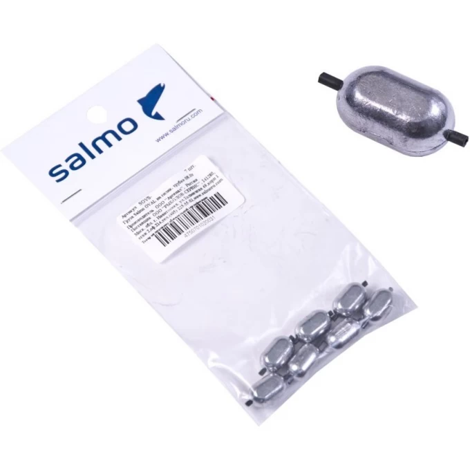 Груза SALMO Oval на силиконовой трубке 06.0г 7шт SOVS-0060 Груза SALMO Oval на силиконовой трубке 06.0г 7шт SOVS-0060